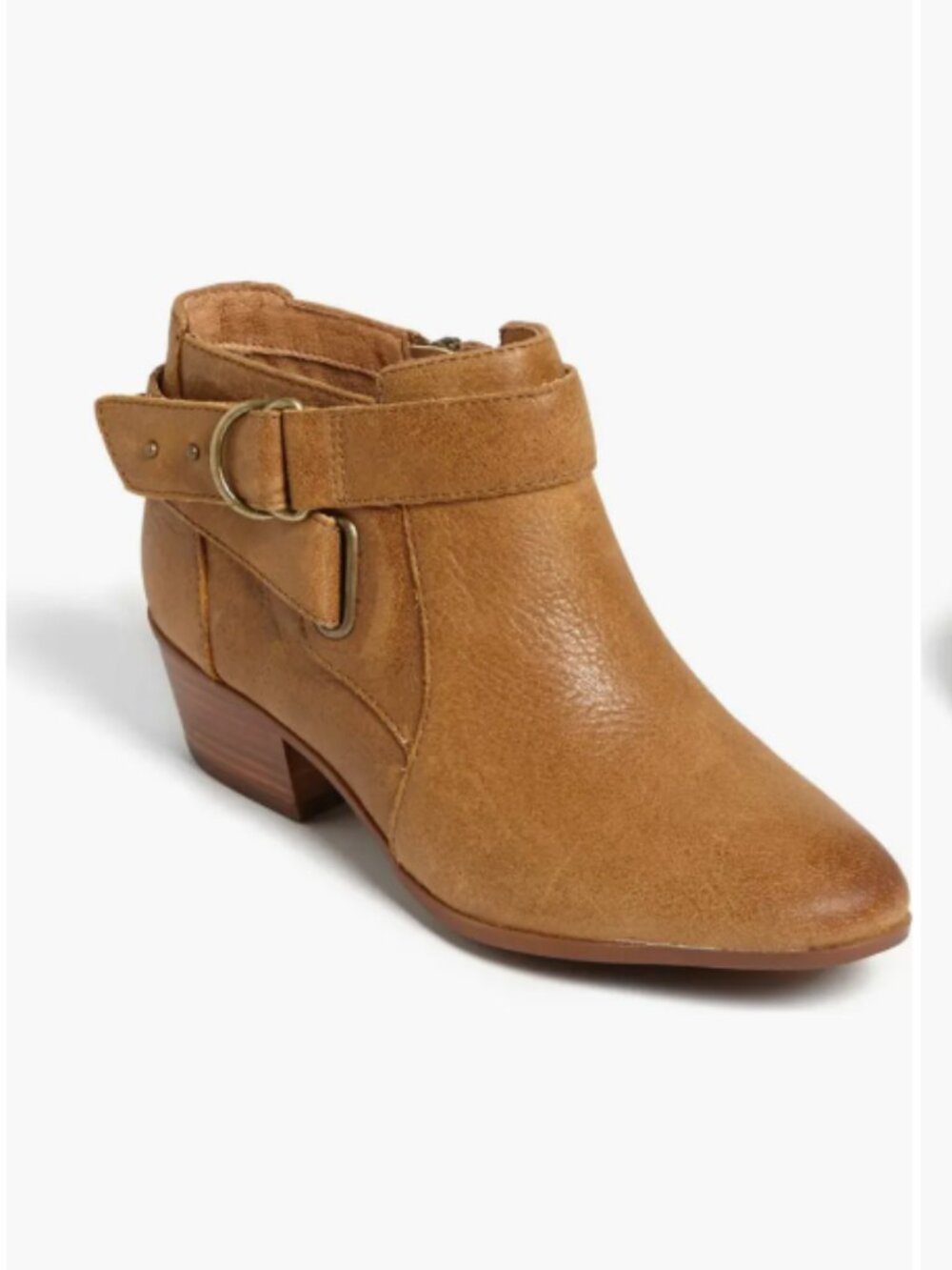 NWOT Clarks Spye Belle Booties in Camel Distressed Leather Women's 6 Western